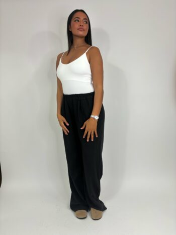 Pantalon Lin Noir – Image 3