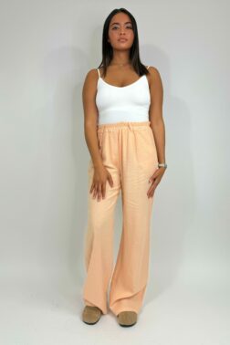Pantalon Lin saumon
