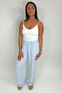 Pantalon Lin Bleu