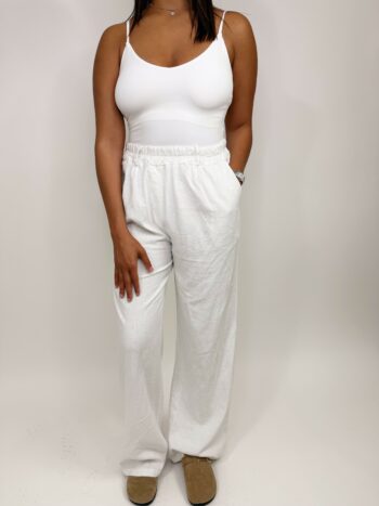 Pantalon Lin Blanc