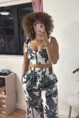Ensemble imprimé soleil & lune bleu foncé
