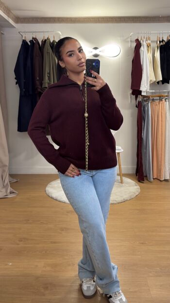 🥀Pull Bordeaux Élégance